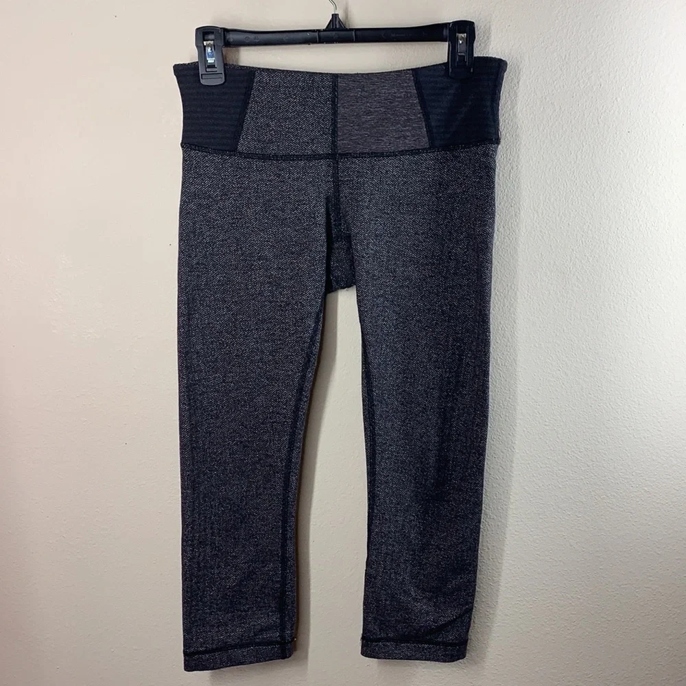 Lululemon Wunder Under Crop III Herringbone 6